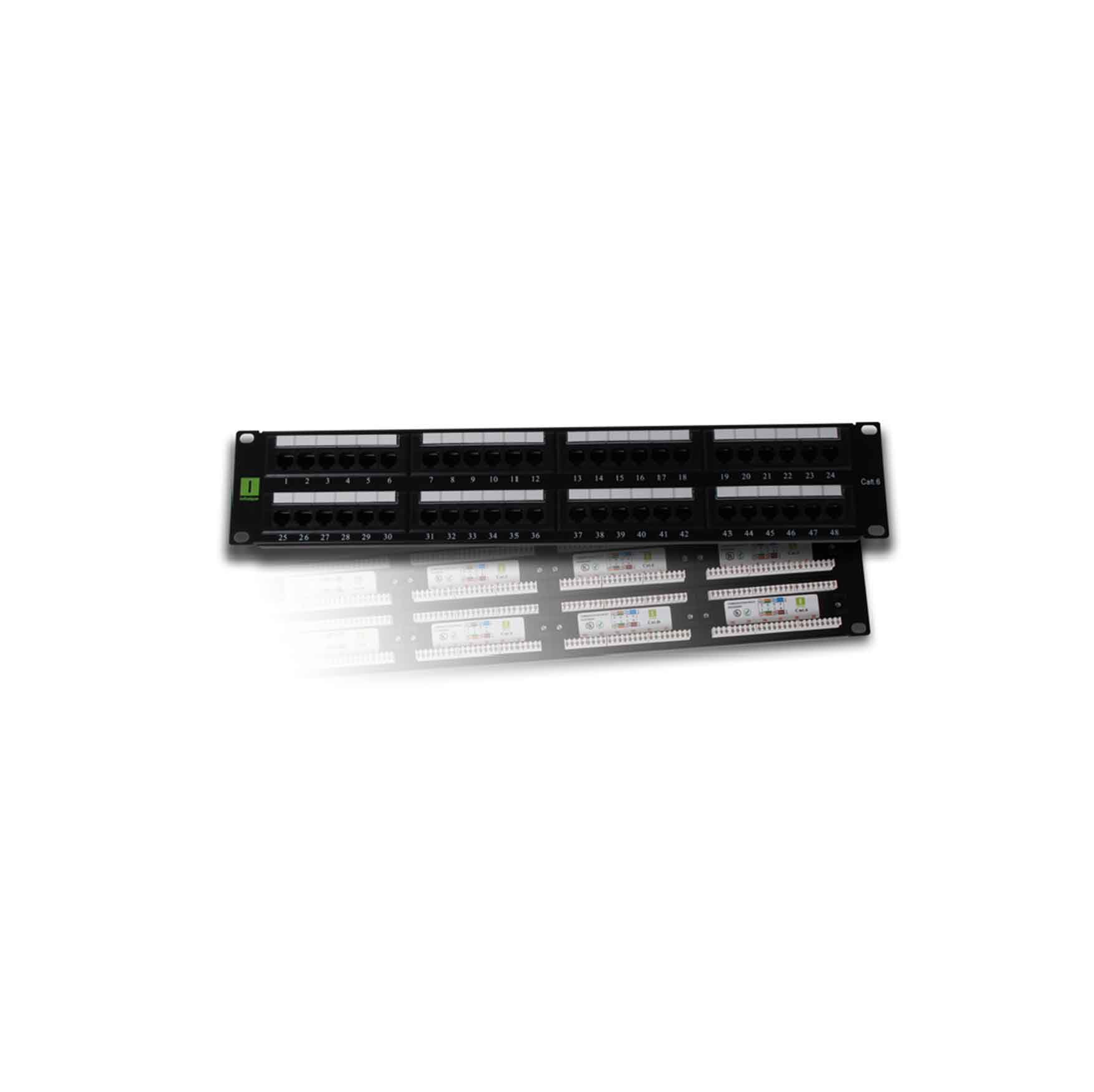 Infinique Cat.6 UTP Patch Panel, 24 Ports